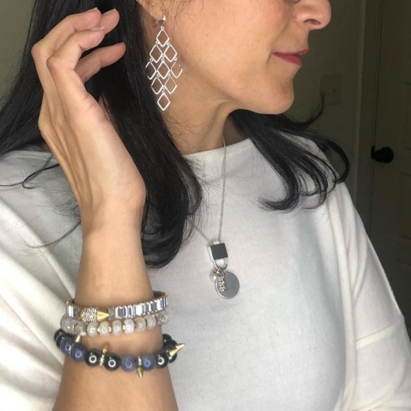 Stella & Dot | Pavé Crystal & Pale Gold Sommerville Delicate Statement E… - Picture 8 of 15